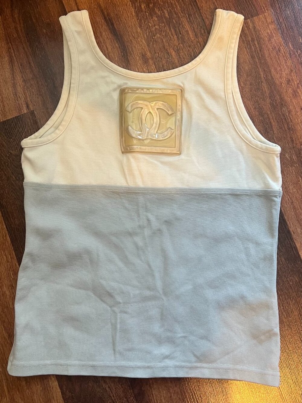 Vintage Chanel CC Logo Tank Top Size 40 Y2K 2000s